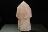 Free-Standing Polished Rose Quartz Sculpture - Madagascar #299626-1